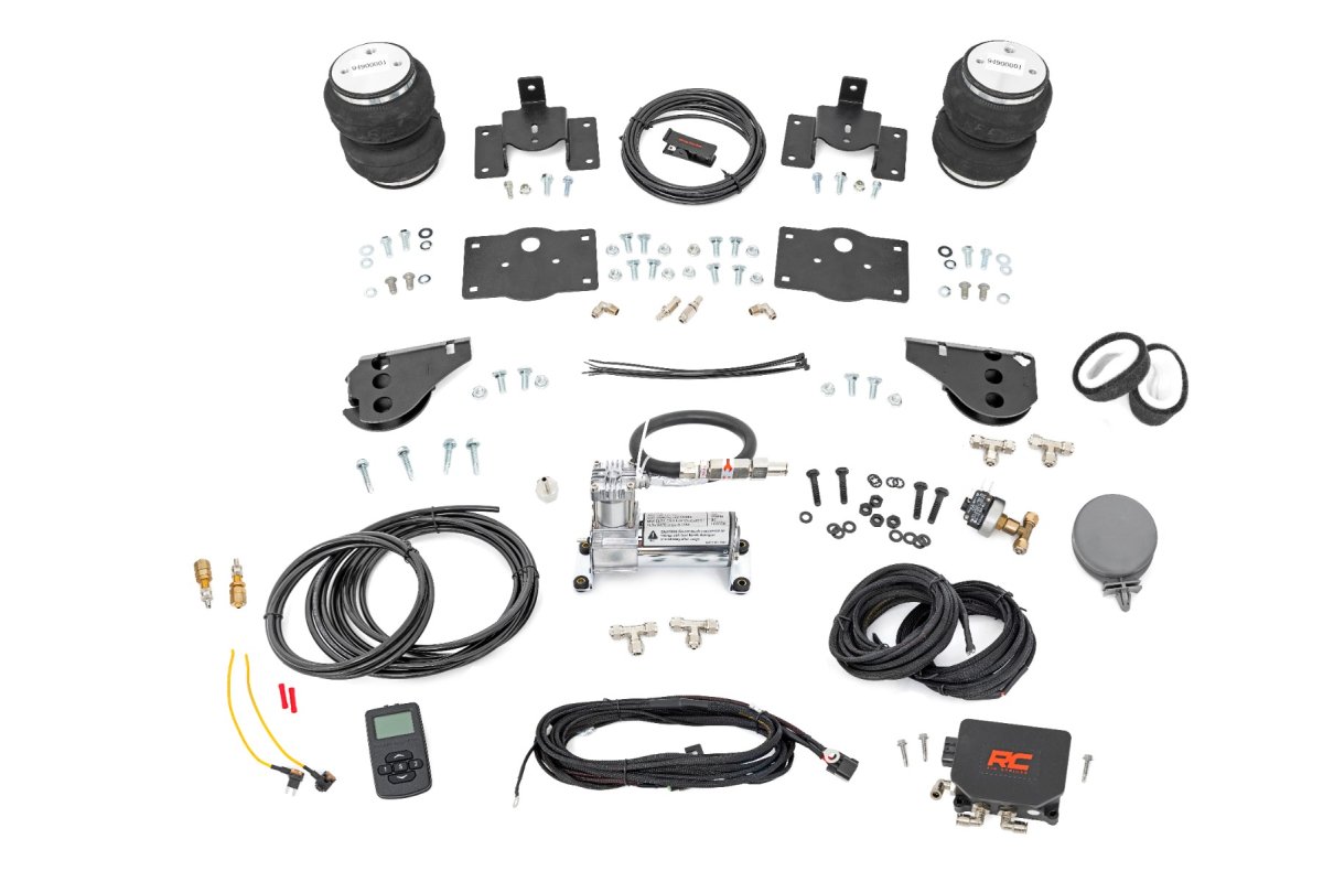 Dodge Ram 1500 Air Spring Kit - Rear - Rough Country - w/compressor | Wireless Controller | Stock Height - '09-'10